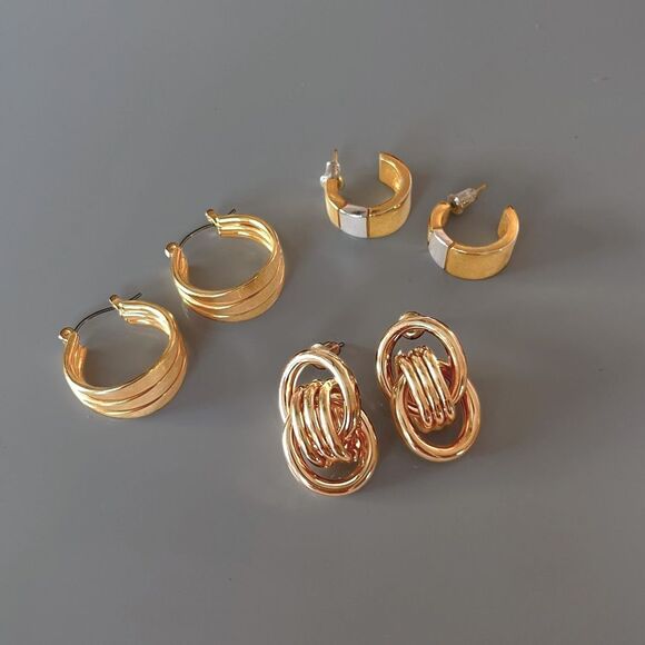 Gold Hoop Earrings - Picture 1 of 6